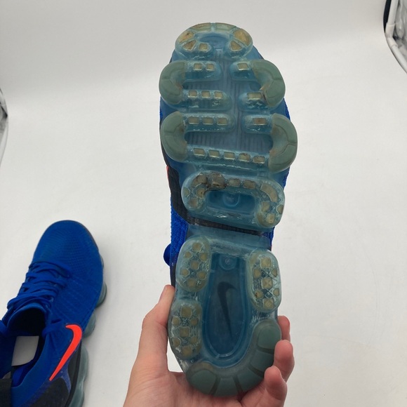 Nike Air VaporMax Flyknit 2 Racer Blue Orange 942842-400 Men’s Size 10 - Picture 14 of 15